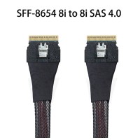 SFF-8654 Male to Male Slimline SAS 4.0 8i 74Pin Extension Cable 50cms