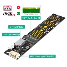 M.2(NGFF) NVMe SSD to SFF-8611/8612 Card